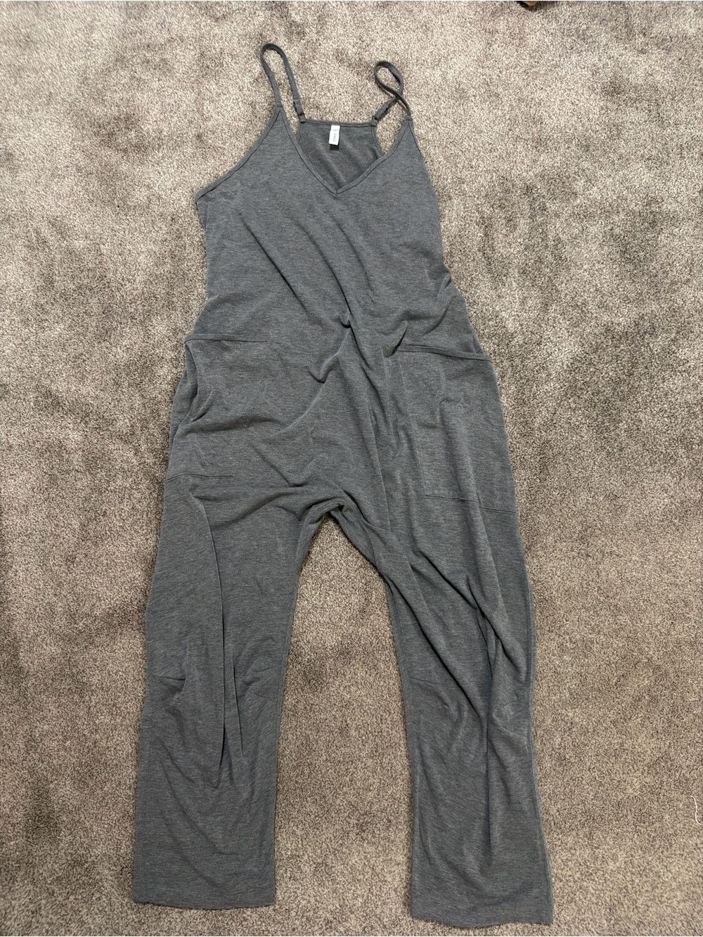 Wishlist Gray Strappy V-Neck Jumpsuit